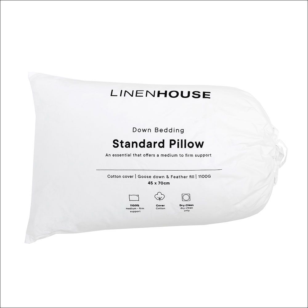 Linen House Goose/Feather Down White Pillow
