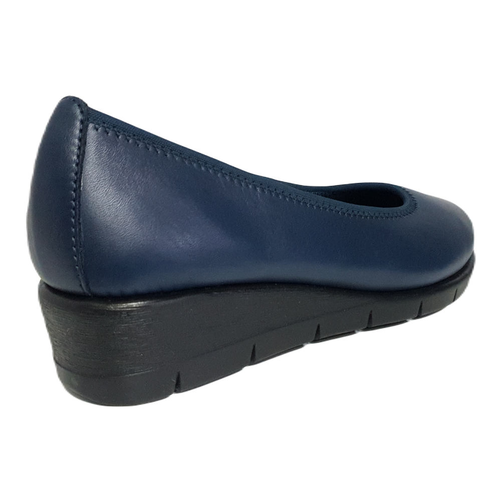 Hush Puppies Womens Gracen Cow Leather Shoes In Navy