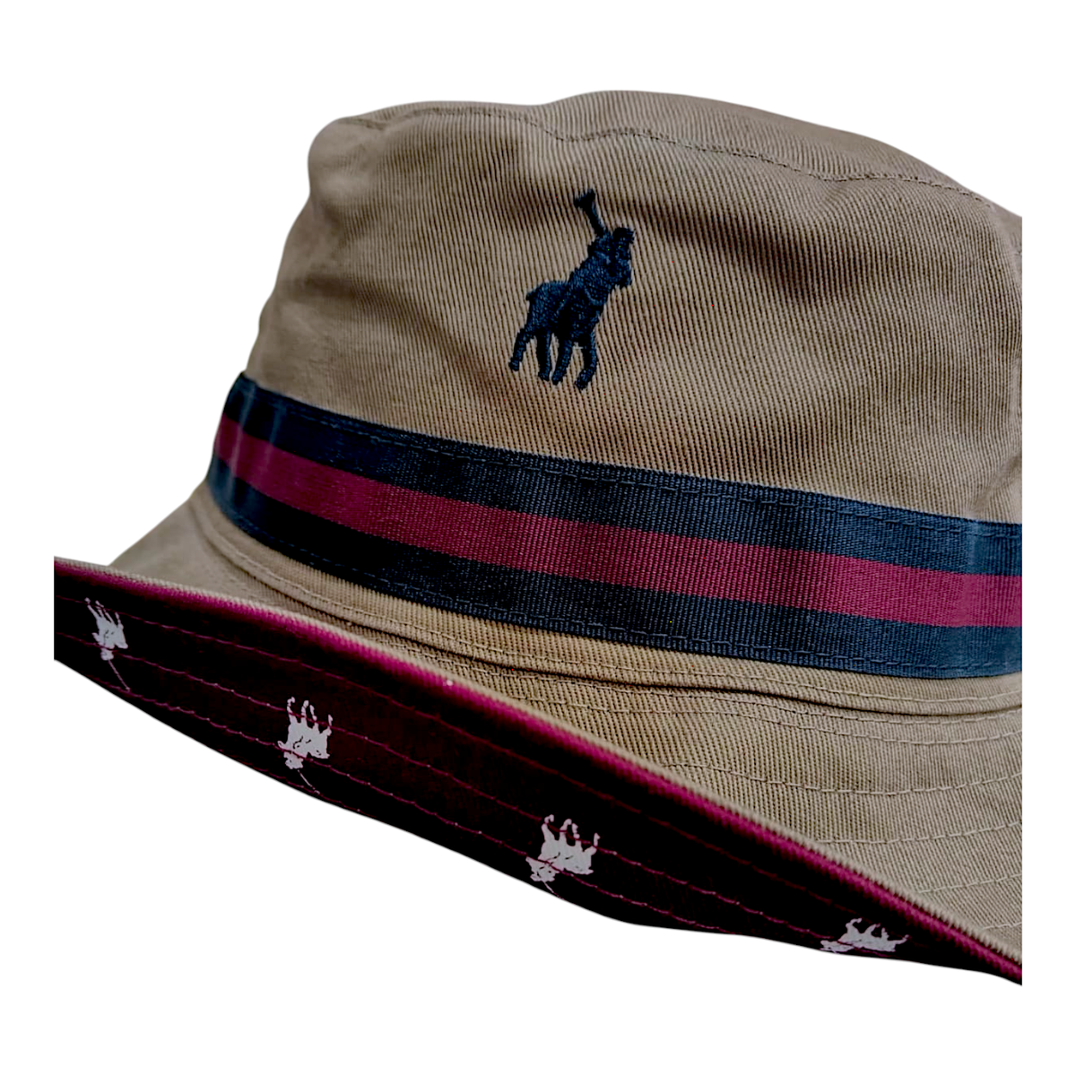 Polo Mens Monogram Reversible Bucket Hat In Multi