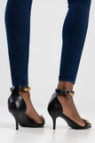 Sissy Boy Chain Vamp Heeled Sandal In Black