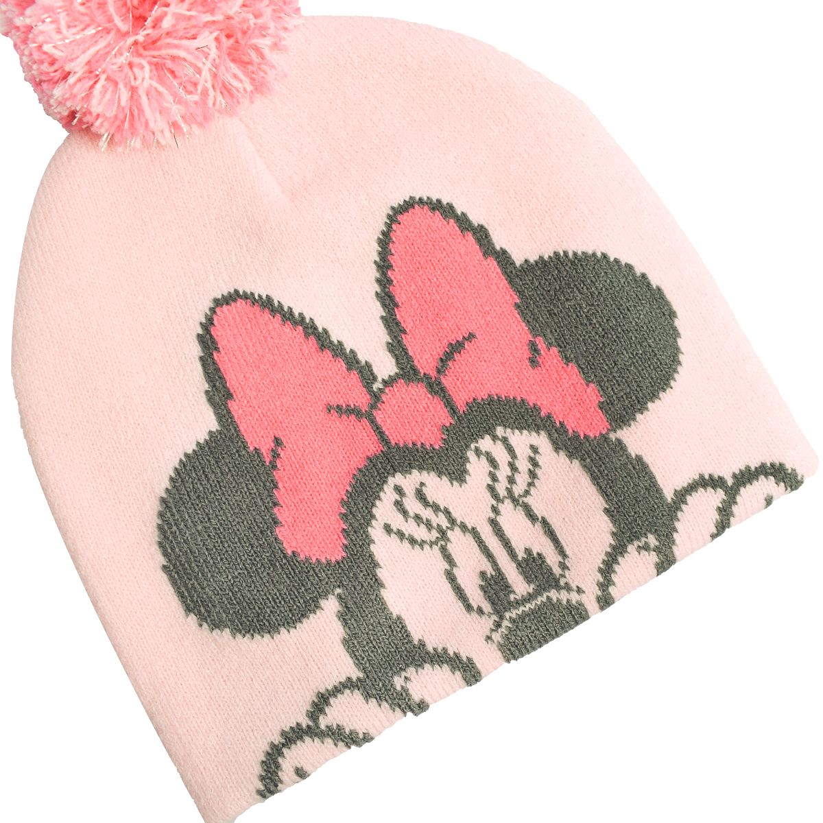 Baby  Girls 2 Piece Beanie & Mitten Set Mouse Pink