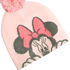Baby  Girls 2 Piece Beanie & Mitten Set Mouse Pink