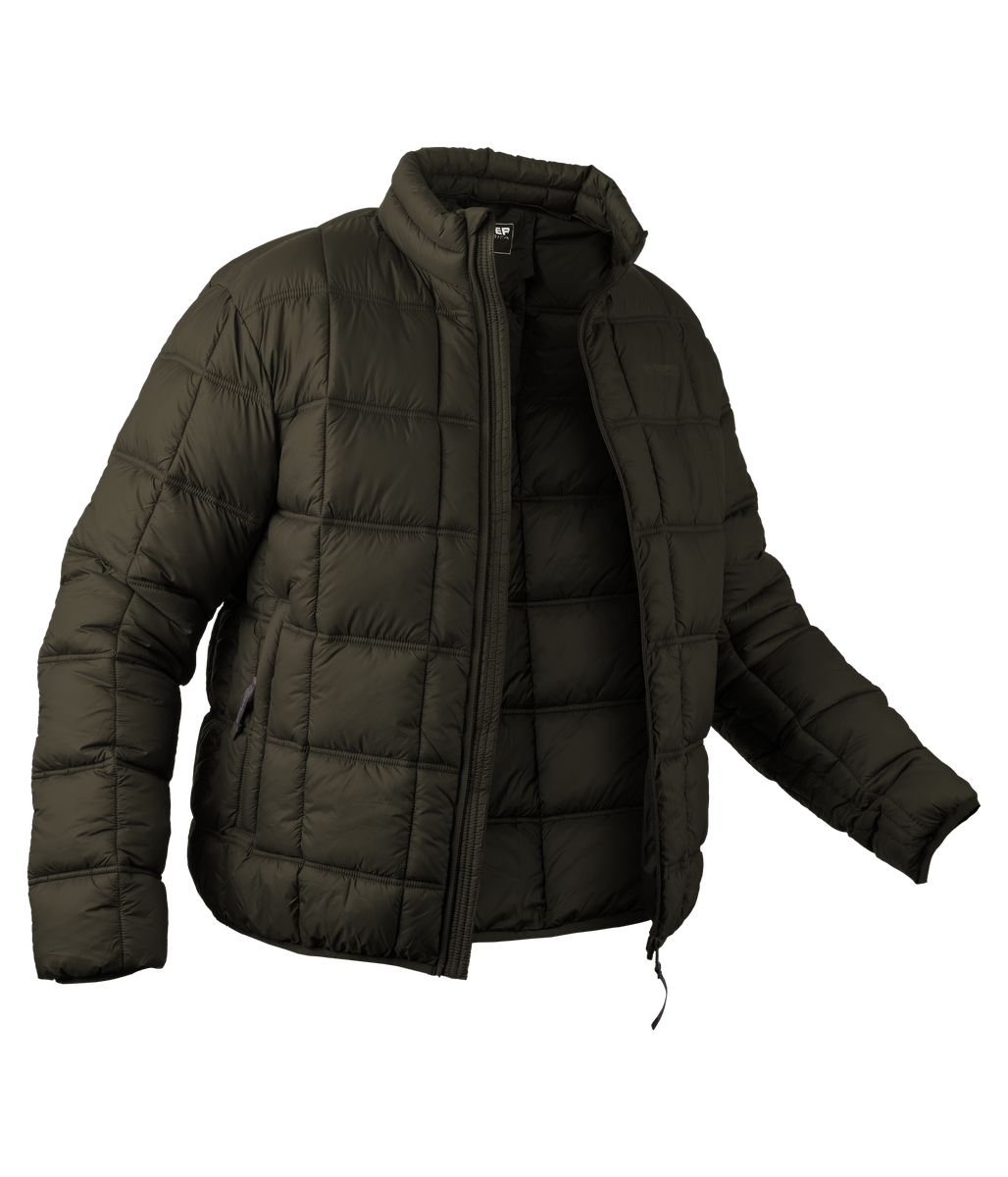 Sniper Mens Timbavati Block Puffer Jacket In Olive