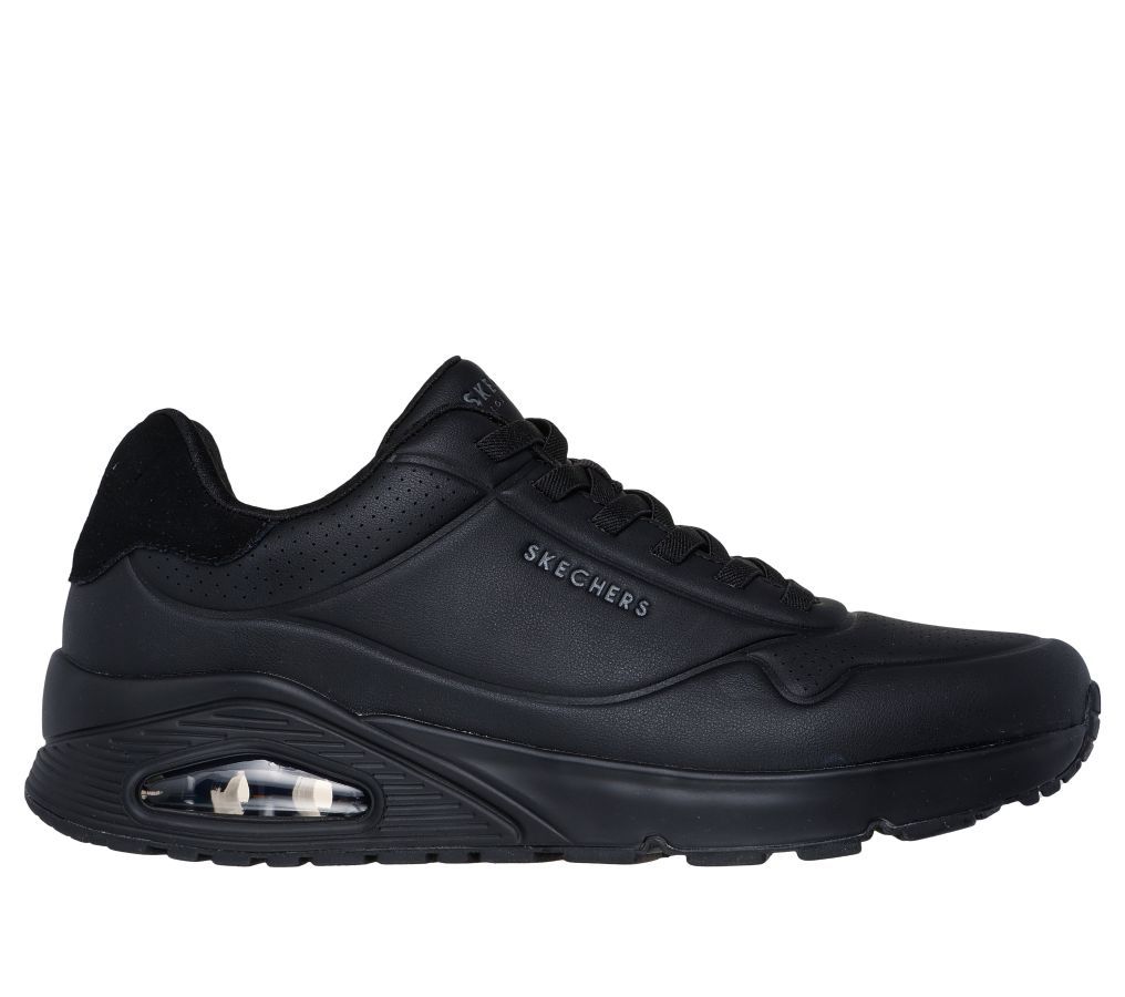 Skechers Mens Uno Shoes In Black