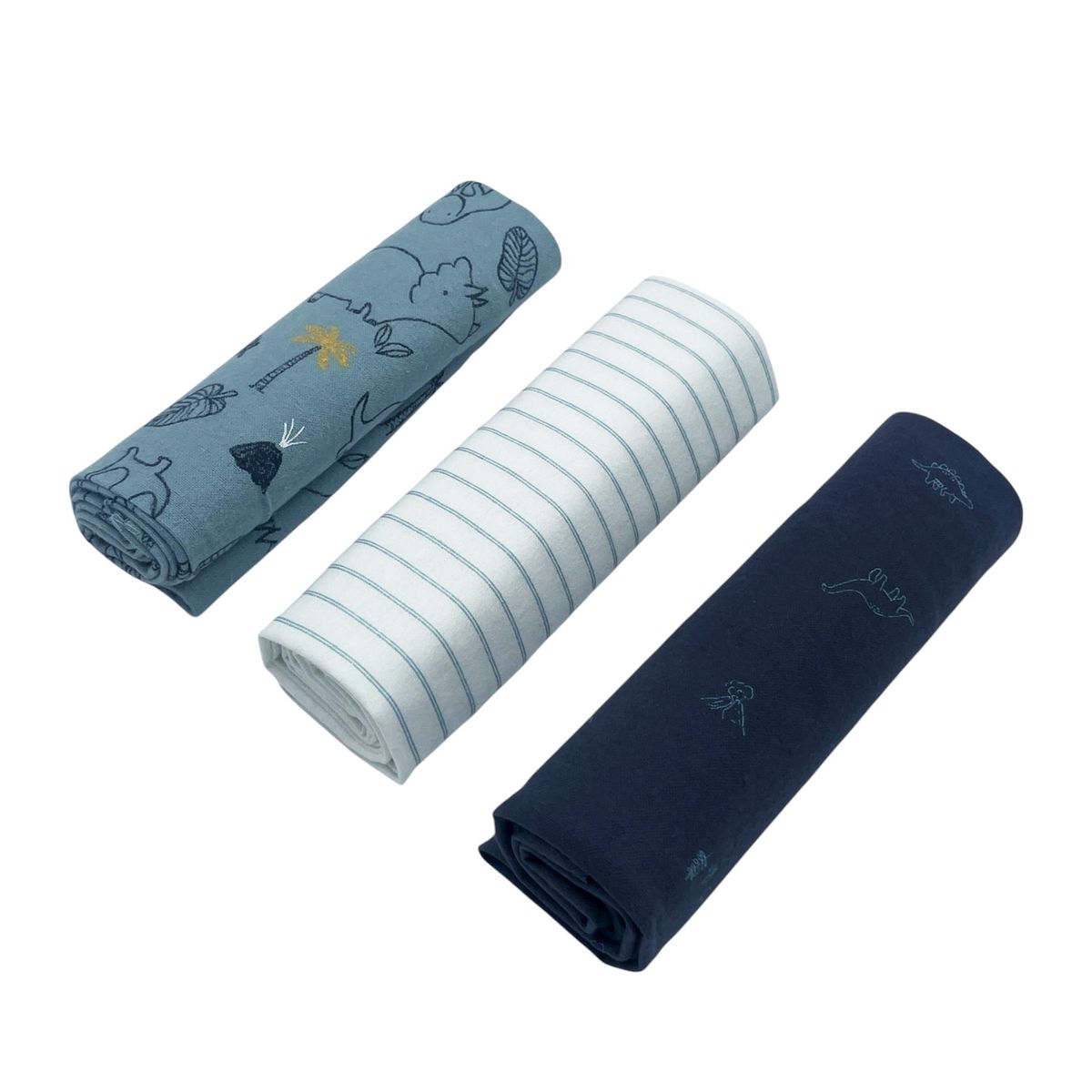 Mothers Choice Boys 3 Pack Flannel Receiver In Blue