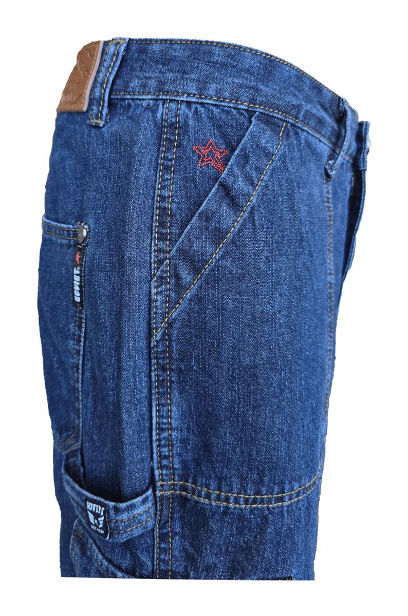 Soviet Mens Rhythm Over Sized Fashion Jeans In Dark Indigo