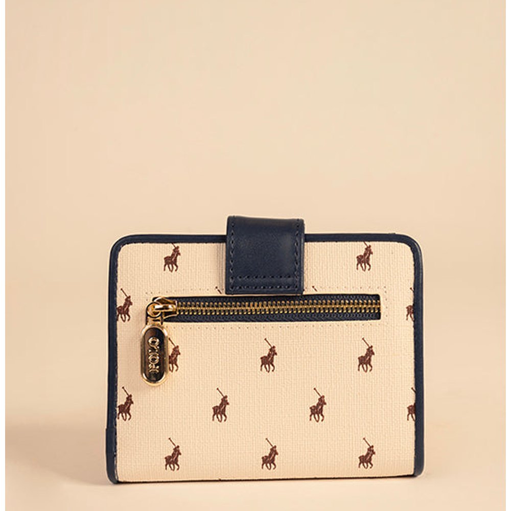Polo Peninsula Compact Tab Purse In Navy