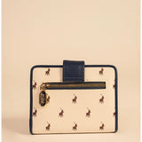 Polo Peninsula Compact Tab Purse In Navy
