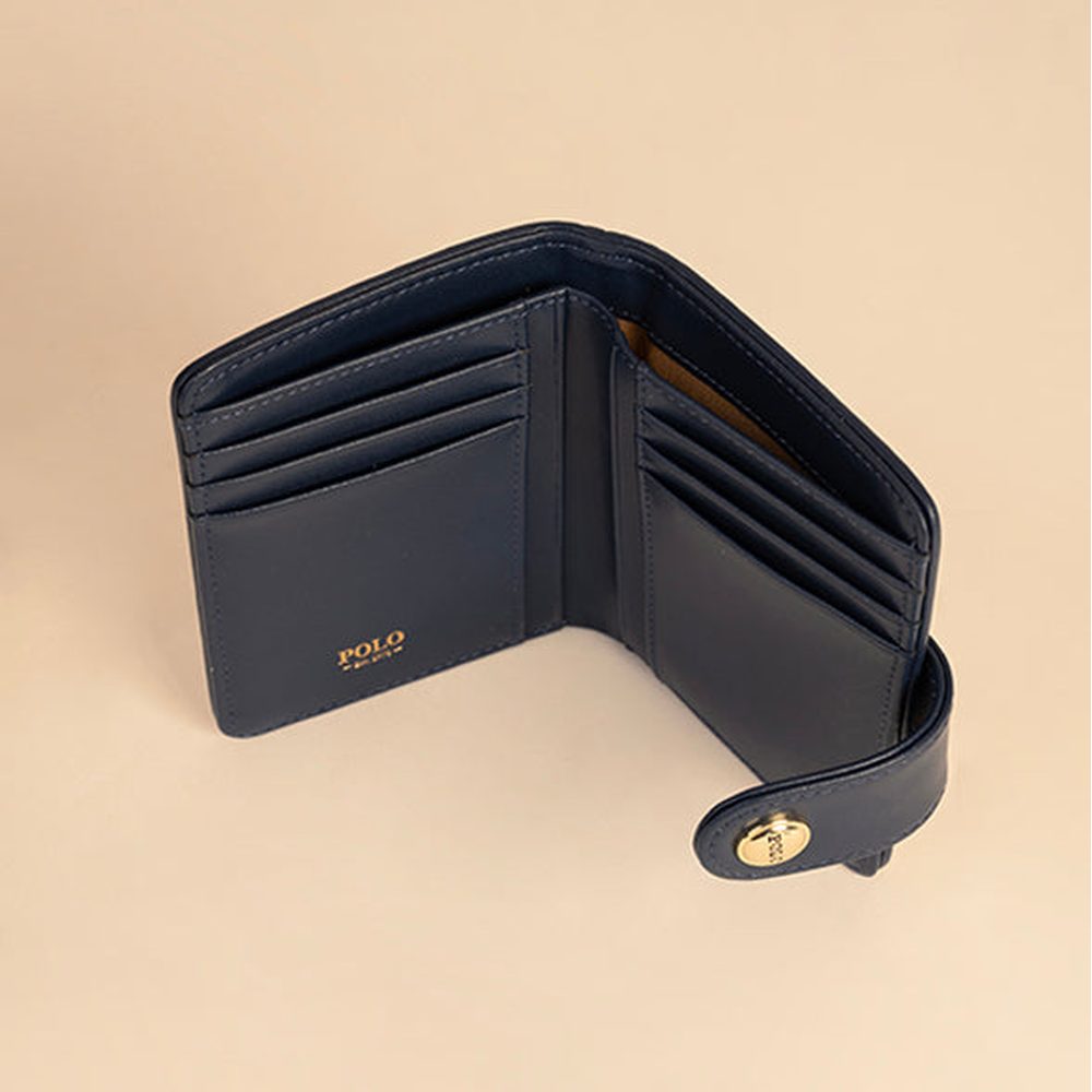 Polo Peninsula Compact Tab Purse In Navy