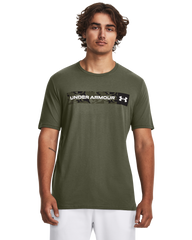 Under Armour 1376830 Camo Chest Stripe Ss 390 Olive