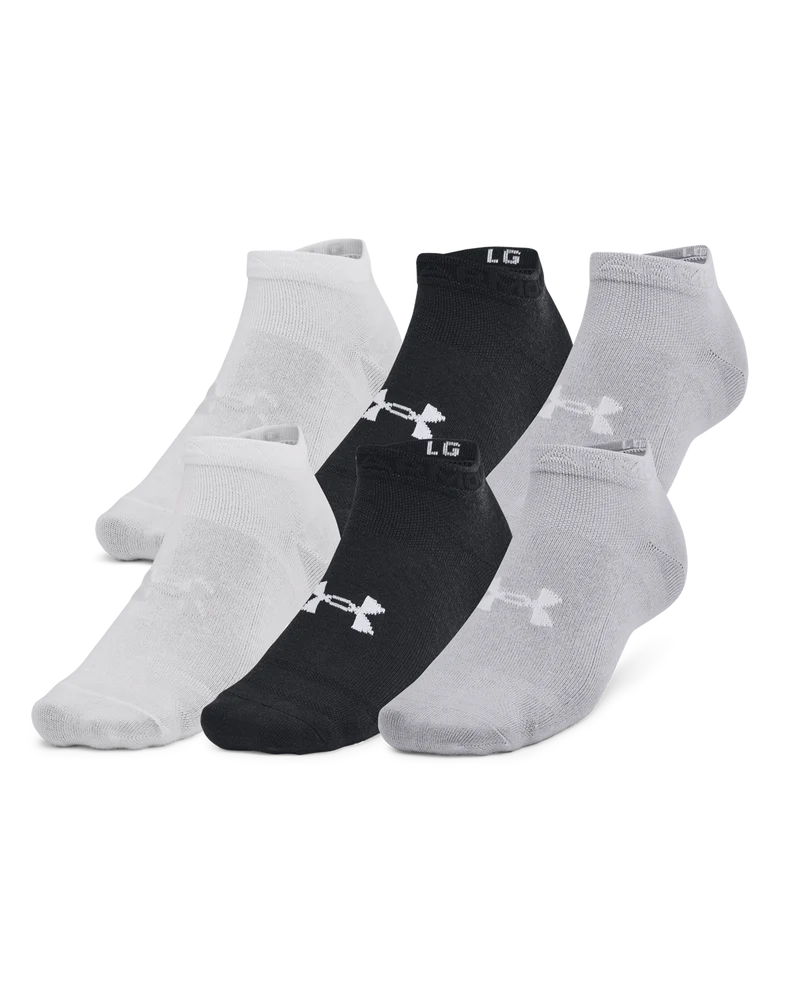 Under Armour Unisex Essential 6 Pack Socks In Multi