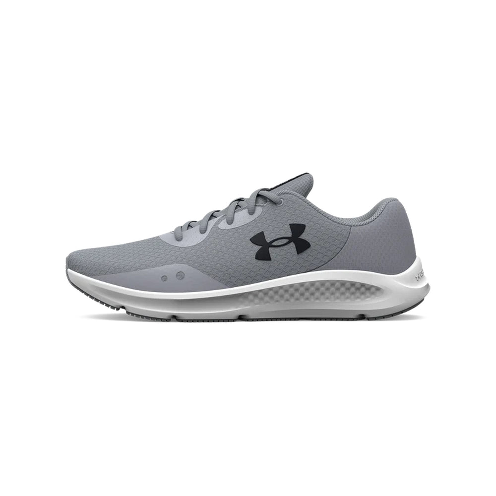 Under Armour Mens Charged Pursuit 3 Sneker In Grey/White