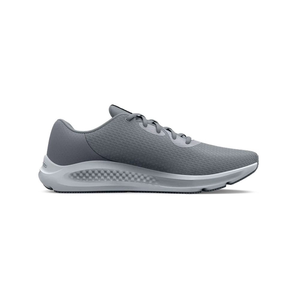 Under Armour Mens Charged Pursuit 3 Sneker In Grey/White