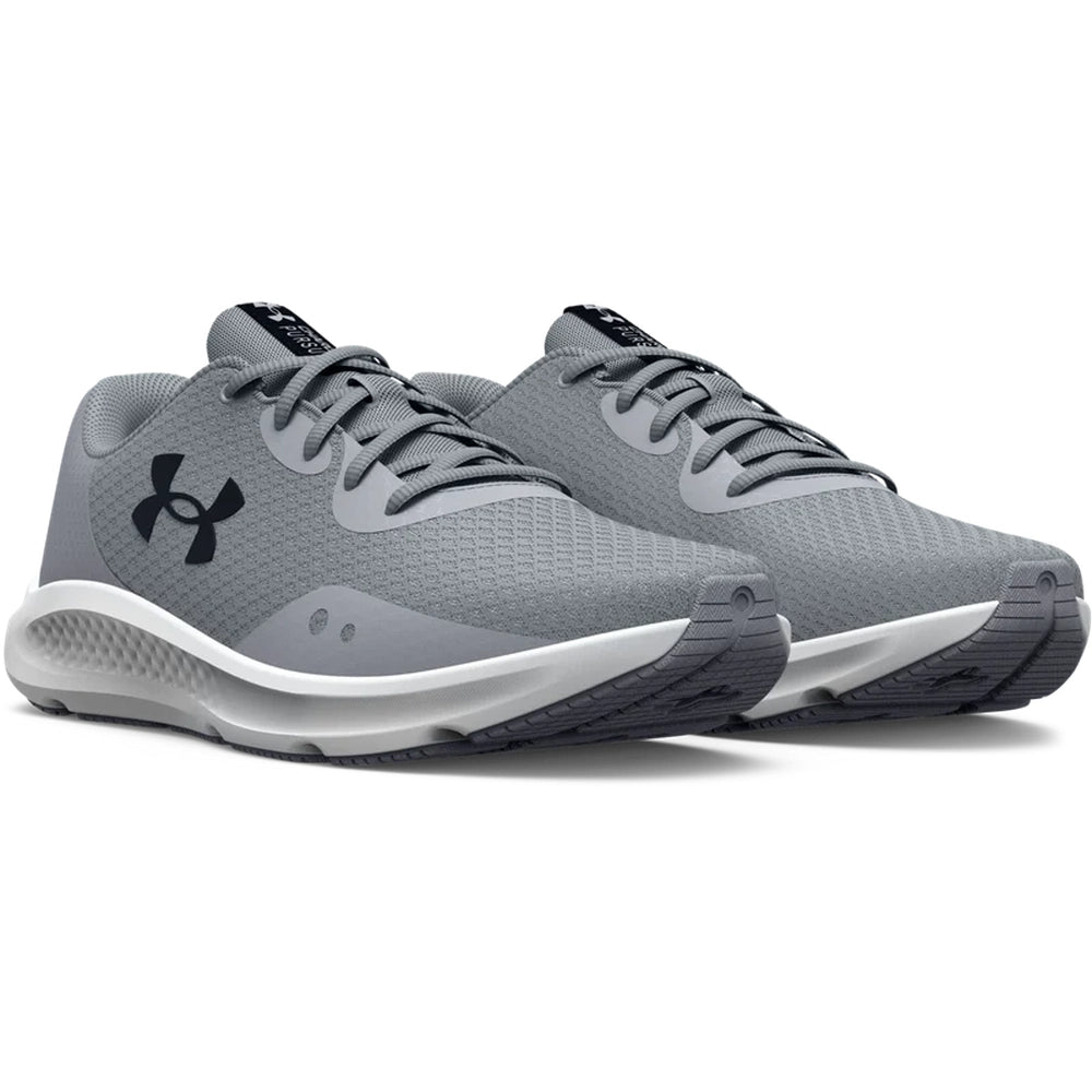 Under Armour Mens Charged Pursuit 3 Sneker In Grey/White