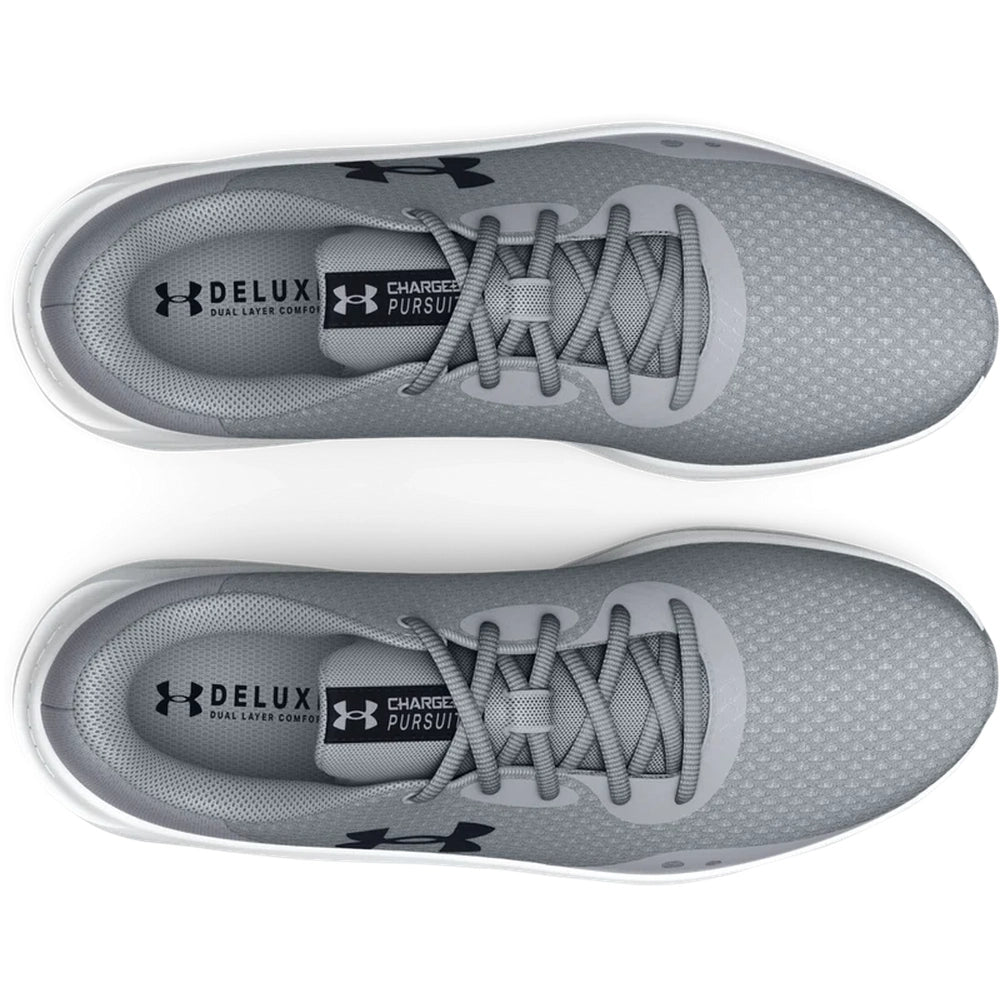 Under Armour Mens Charged Pursuit 3 Sneker In Grey/White