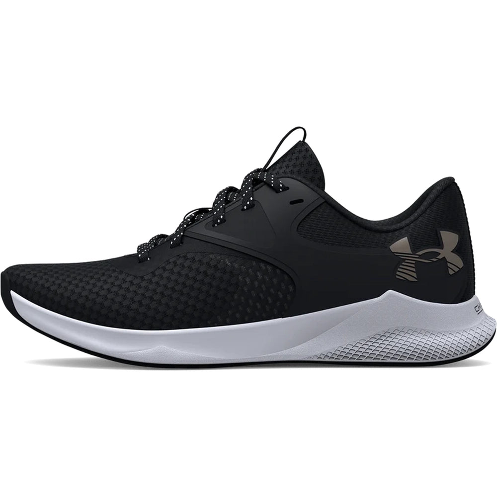 Under Armour Womens Charger Aurora 2 Sneakers In Black/White
