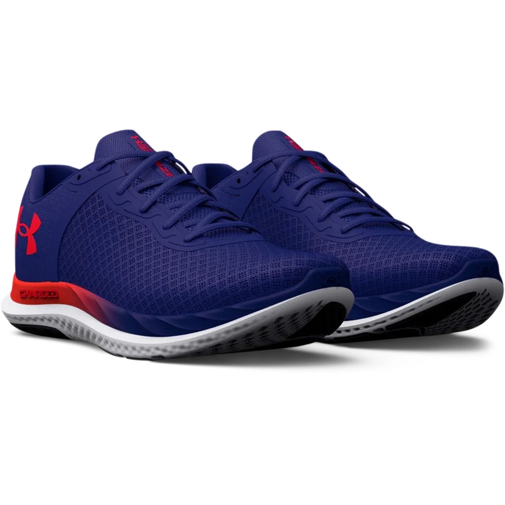 Under Armour Mens Charged Breeze Sneakers In Blue/White/Orange
