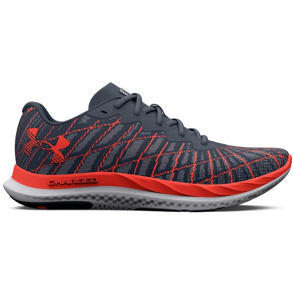 Under Armour Mens Charged Breeze 2 Sneakers In Grey/Orange/White