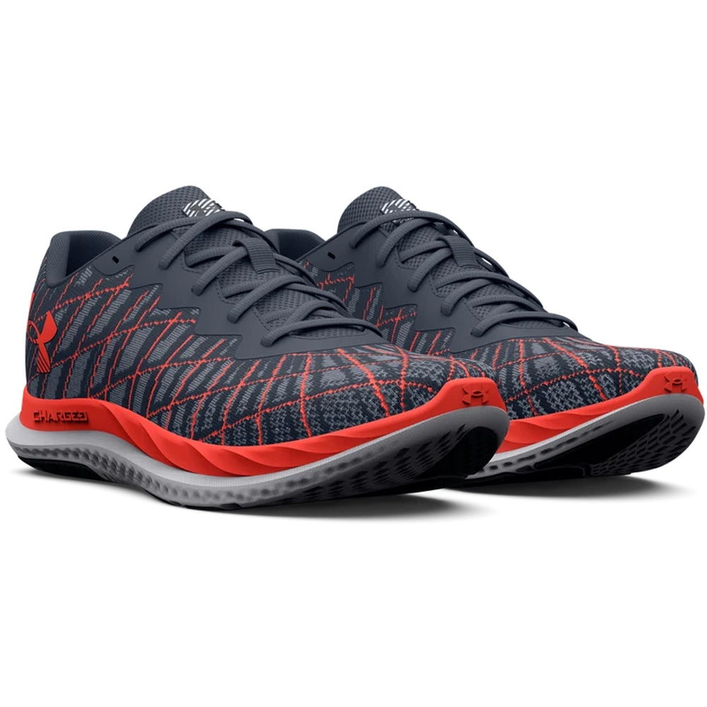 Under Armour Mens Charged Breeze 2 Sneakers In Grey/Orange/White