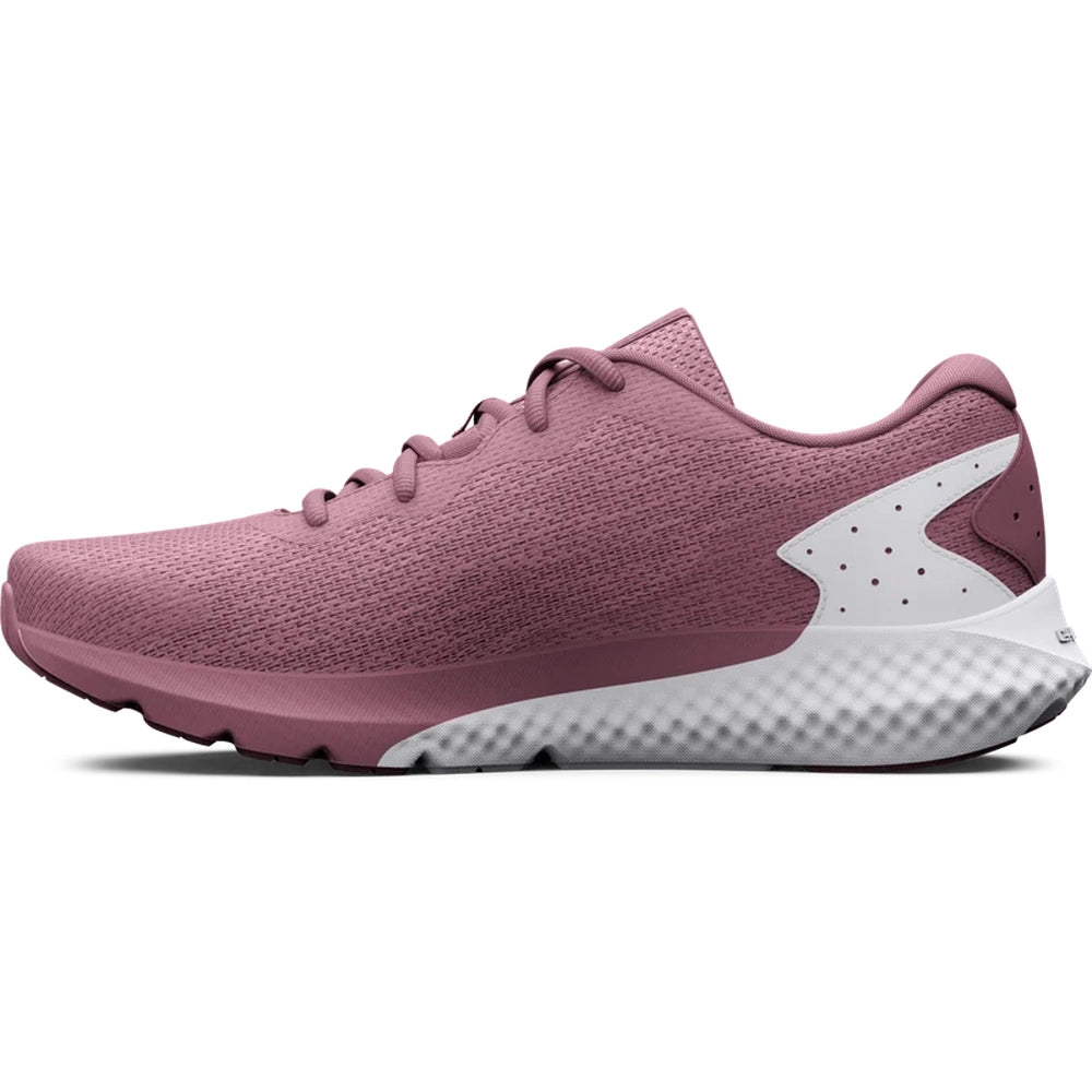 Under Armour Womens Charged Rouge 3 Knit Sneakers In Pink/White