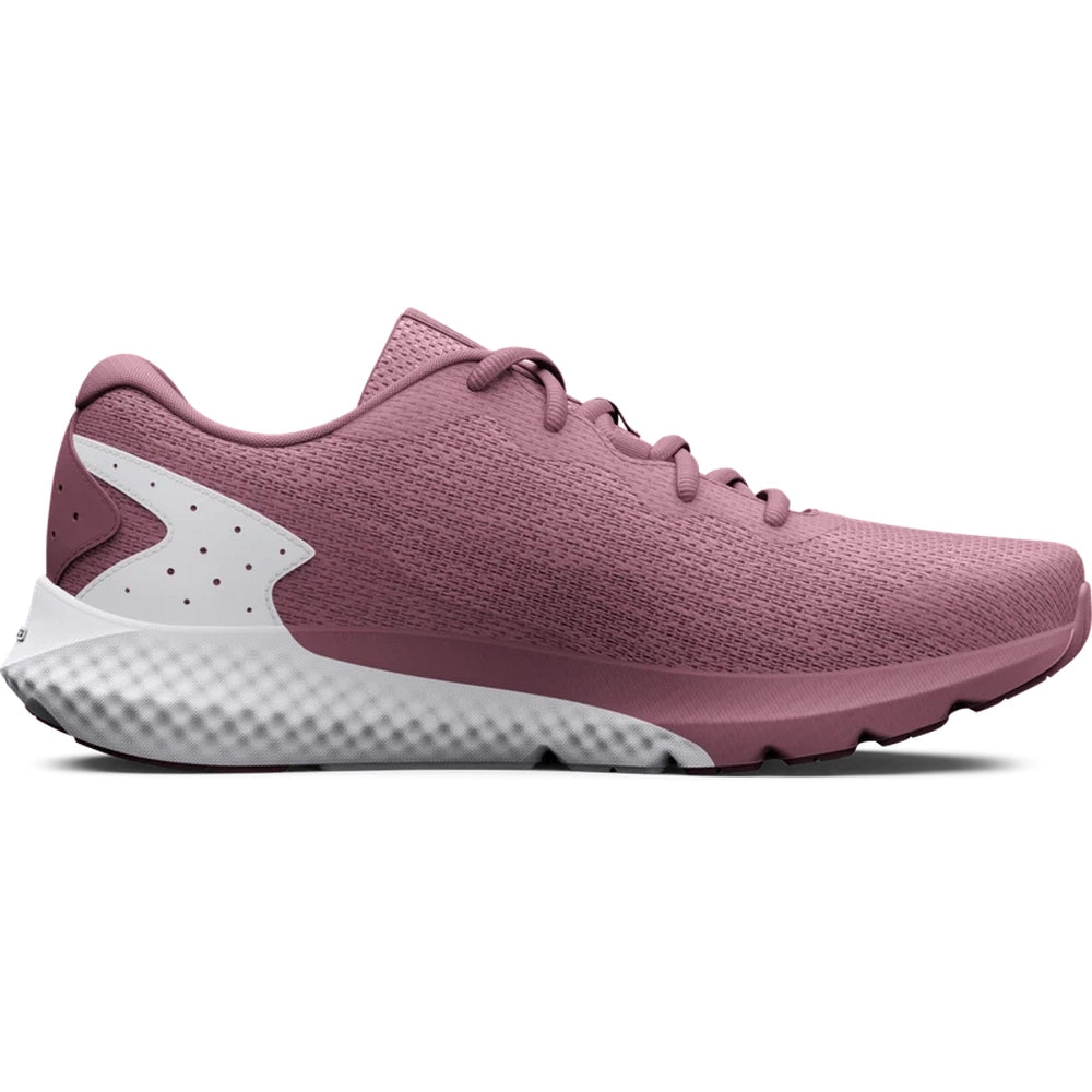 Under Armour Womens Charged Rouge 3 Knit Sneakers In Pink/White