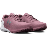 Under Armour Womens Charged Rouge 3 Knit Sneakers In Pink/White