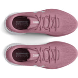 Under Armour Womens Charged Rouge 3 Knit Sneakers In Pink/White