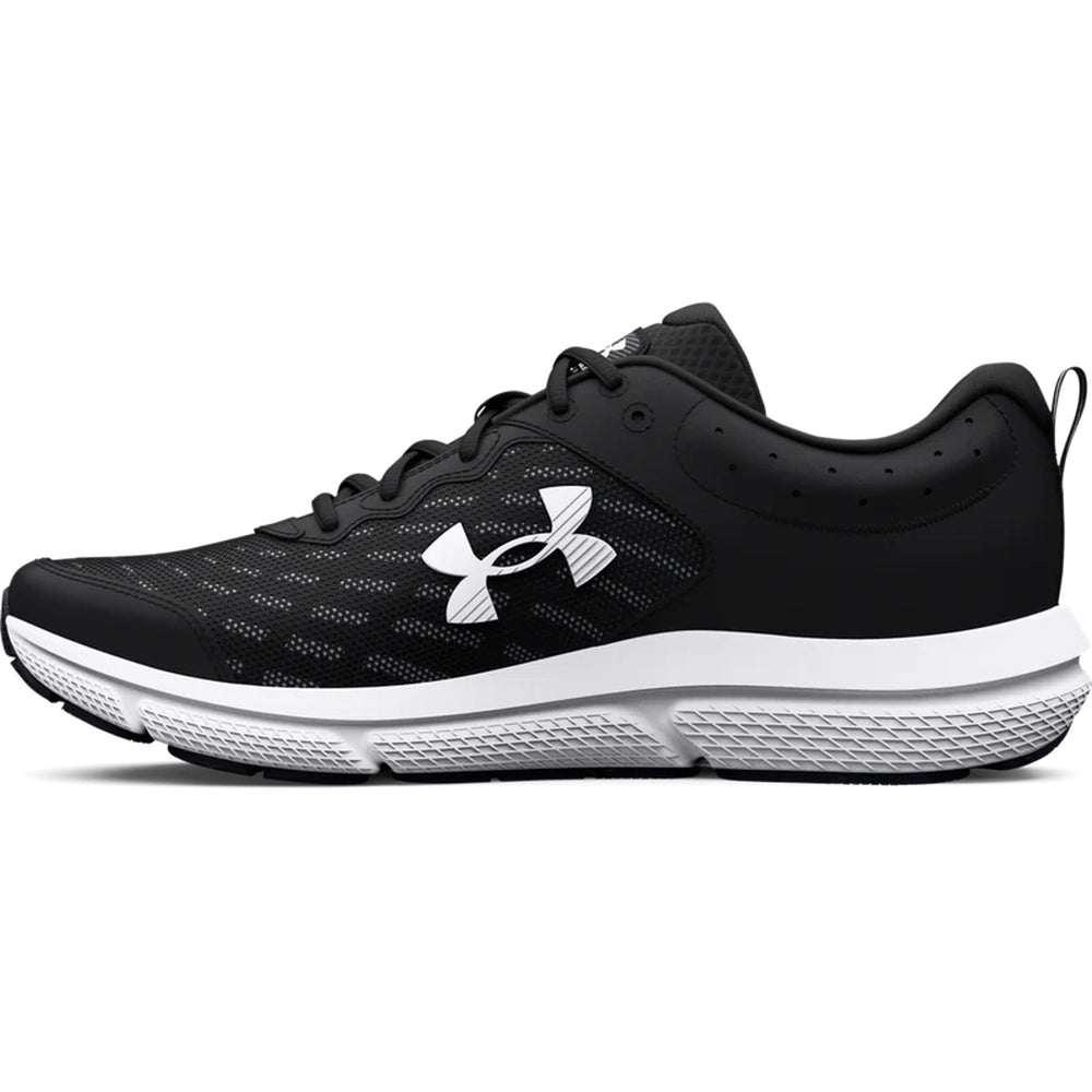 Under Armour Mens Charged Assert 10 Sneakers In Black/White
