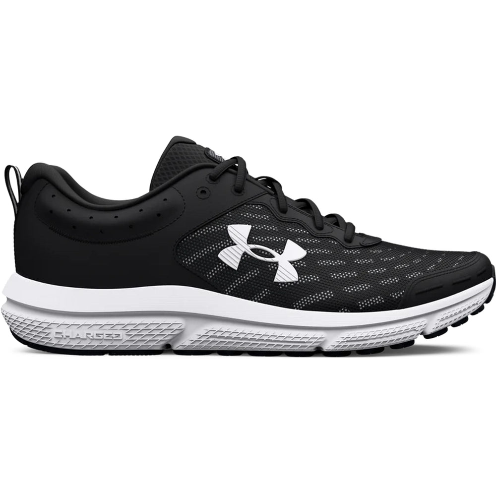 Under Armour Mens Charged Assert 10 Sneakers In Black/White
