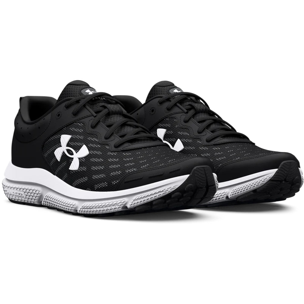 Under Armour Mens Charged Assert 10 Sneakers In Black/White