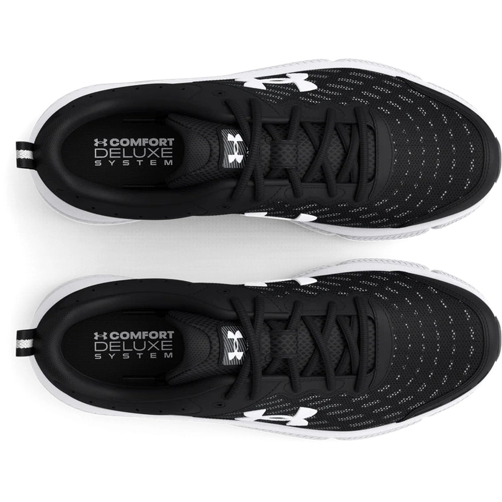 Under Armour Mens Charged Assert 10 Sneakers In Black/White