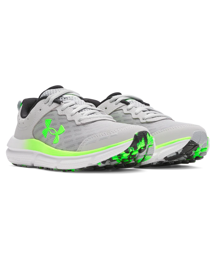 Under Armour Mens BGS 5.5Y Assert Shoes In Grey & Black