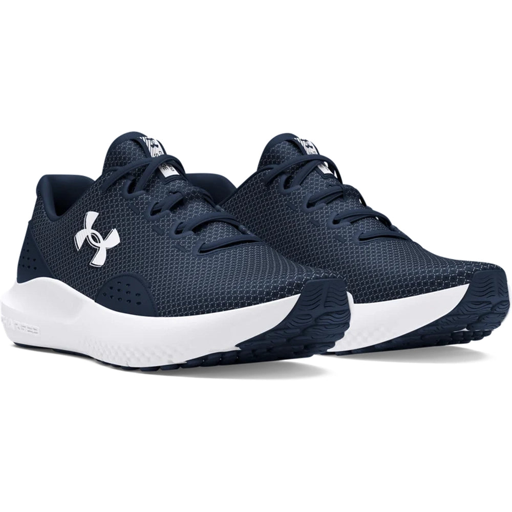 Under Armour Mens Charged Surge 4 Sneaker In Navy/White
