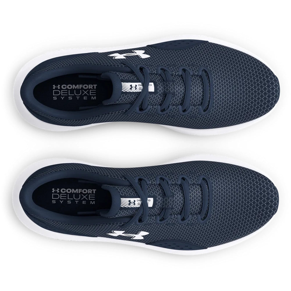 Under Armour Mens Charged Surge 4 Sneaker In Navy/White