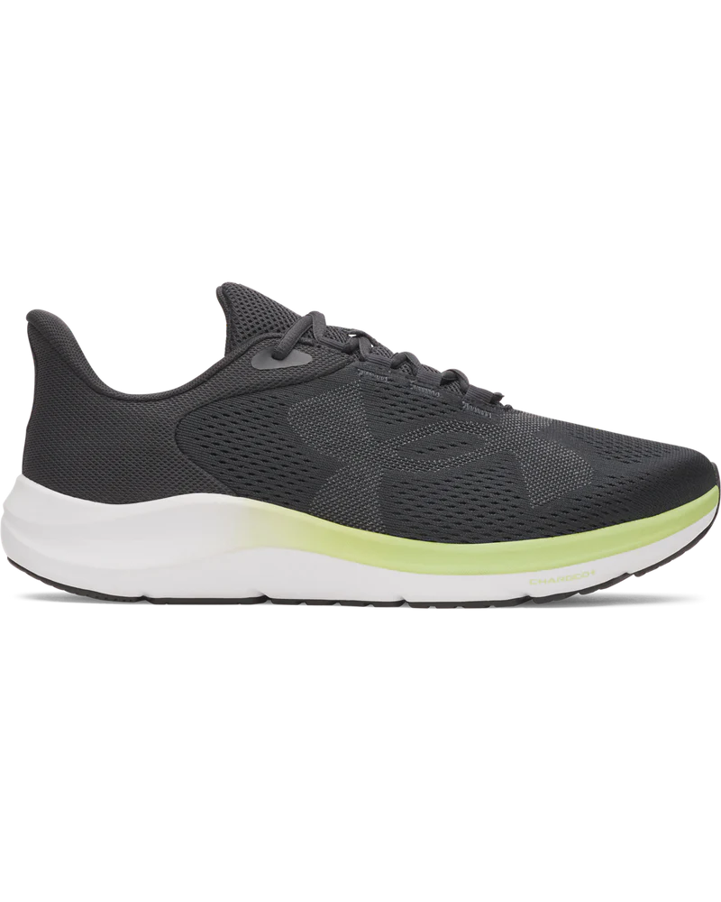 Under Armour Mens Charged Pursuit 4 Big Logo Sneakers In Grey Green