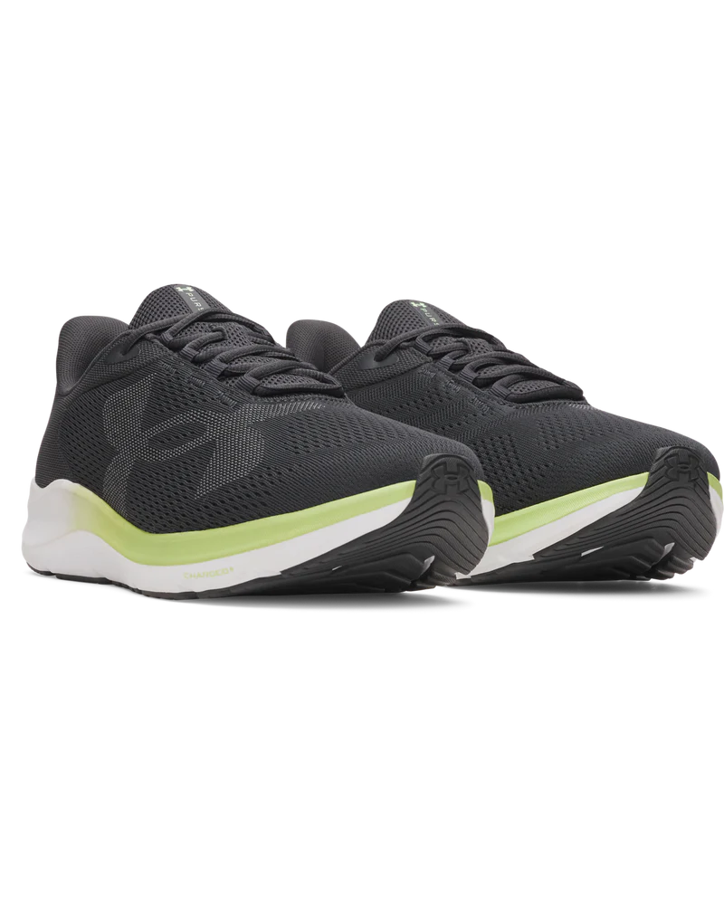 Under Armour Mens Charged Pursuit 4 Big Logo Sneakers In Grey Green