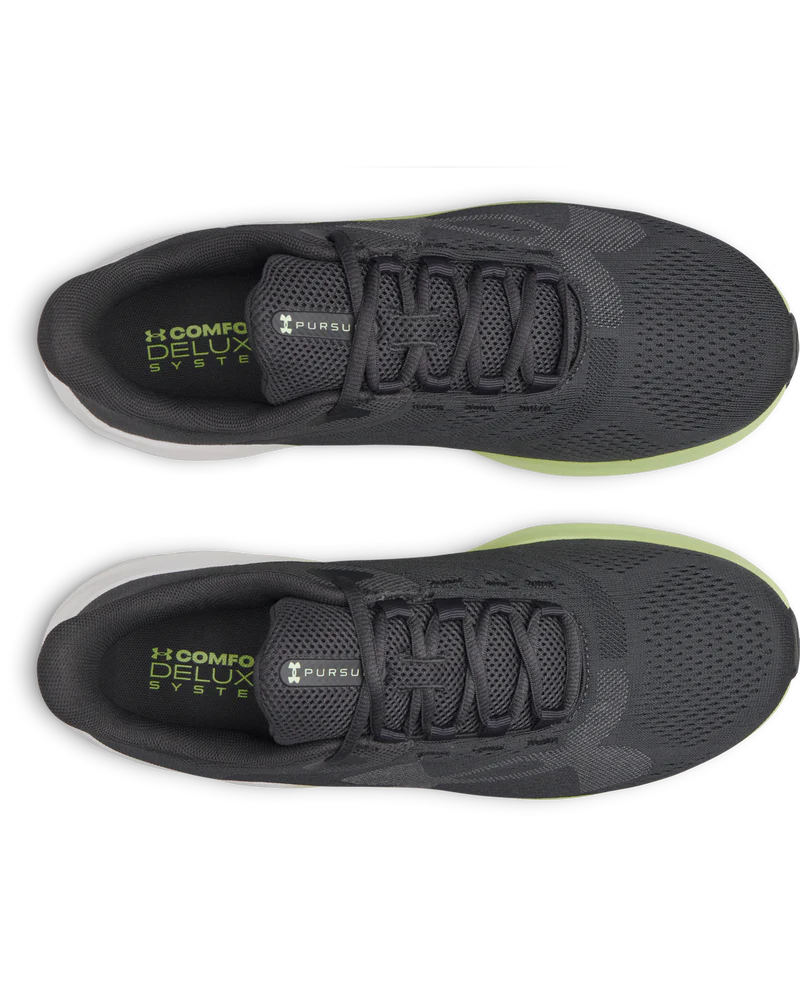 Under Armour Mens Charged Pursuit 4 Big Logo Sneakers In Grey Green
