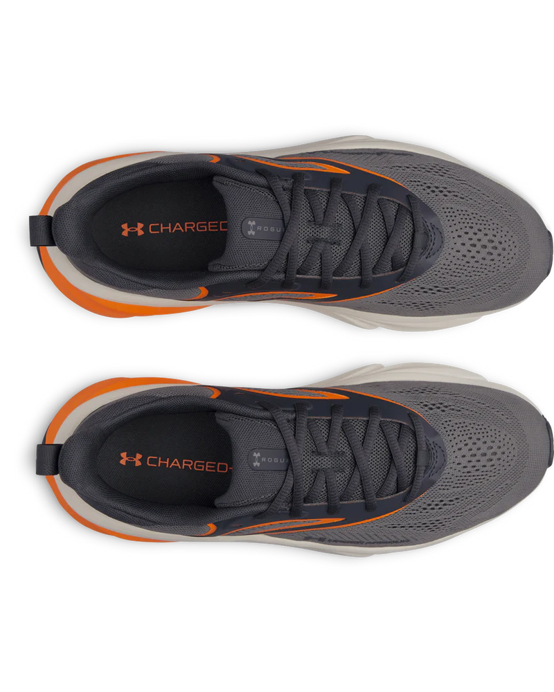 Under Armour Mens Rogue 6 Castlerock Sneakers In Grey Orange