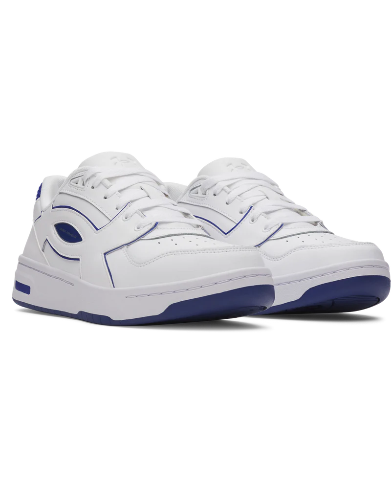 Under Armour Mens Tempo Sneakers In White Blue