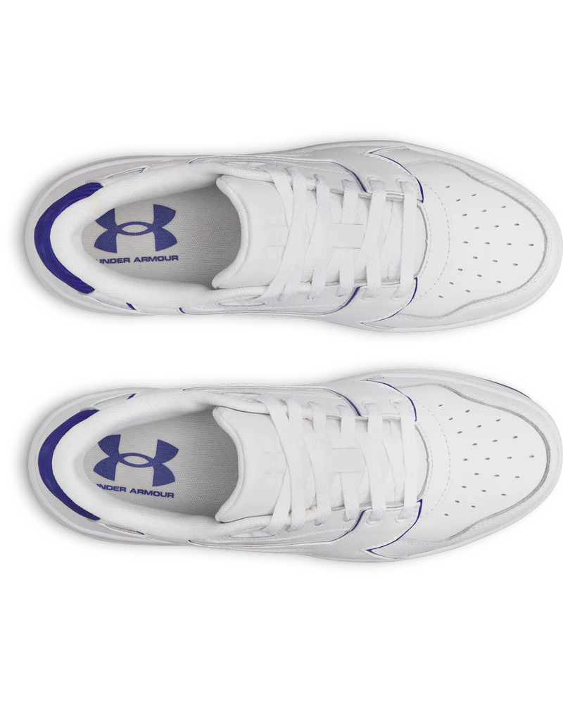 Under Armour Mens Tempo Sneakers In White Blue