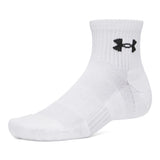 Under Amour Performance Cotton 3 Pack Quarter Socks In White