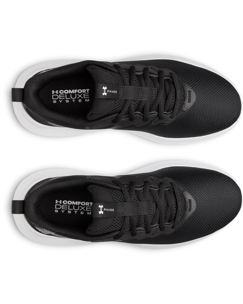 Under Armour Mens Phade RN 4 Snrakers In Black/White