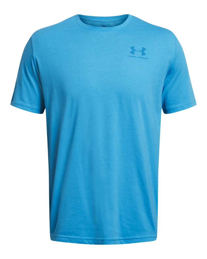 Under Armour Sportstyle Left Chest Short Sleeve In Light Blue
