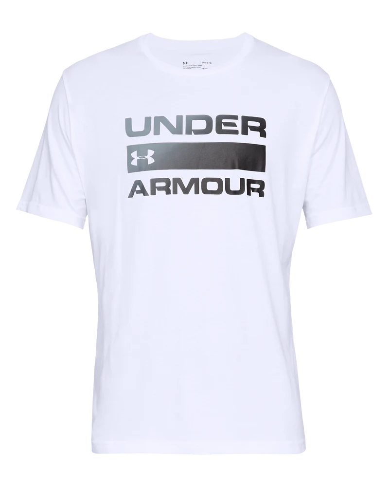 Under Armour Mens Team Issue Wordmark Short Sleeves T-Shirt In White