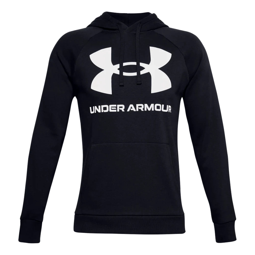 Under Armour Mens Rival Fleece Big Logo Hoodie In Black