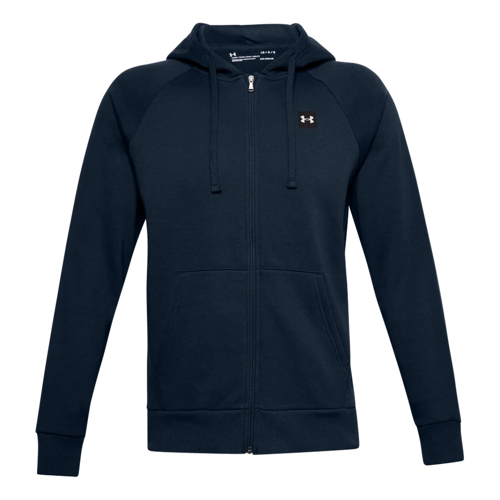 Under Armour Mens Rival Fleece Full Zip Hoodie In Navy