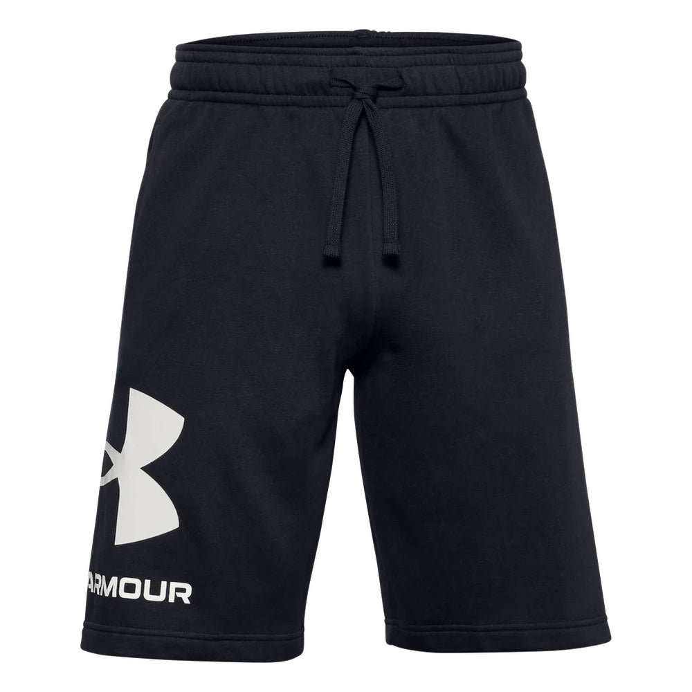 Under Armour Mens Rival Fleece Big Logo Shorts In Black