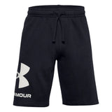 Under Armour Mens Rival Fleece Big Logo Shorts In Black