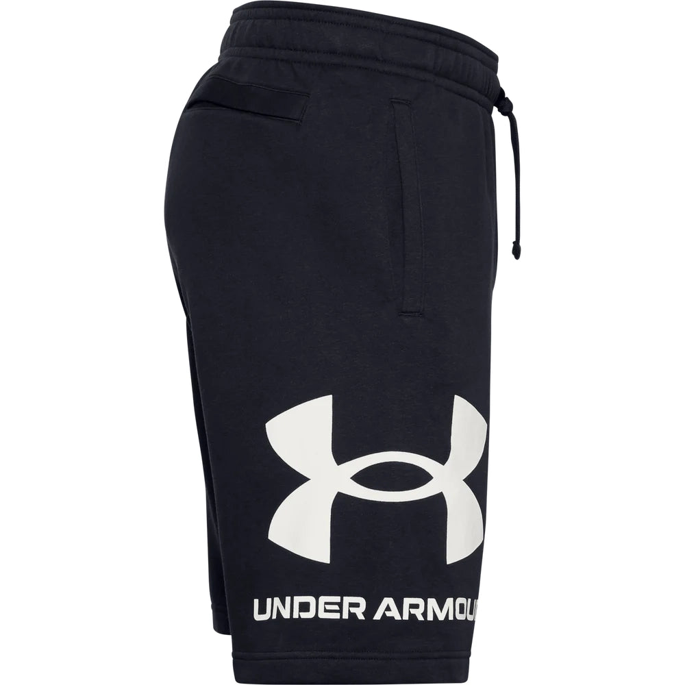 Under Armour Mens Rival Fleece Big Logo Shorts In Black