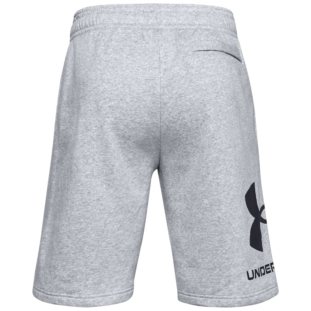 Under Armour Mens Rival Fleece Big Logo Shorts In Grey